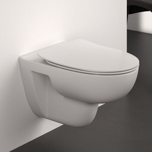 Ideal Standard life A wall-hung WC round without flush rim T452201