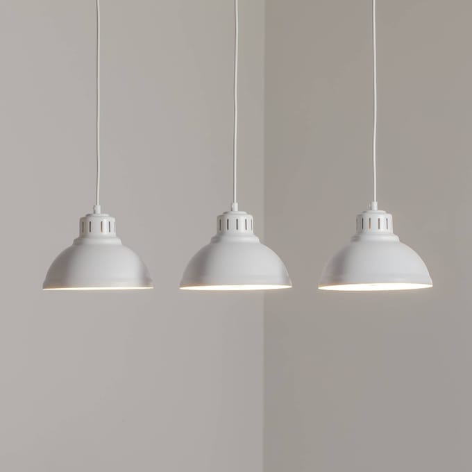 Sven Hanglamp Wit Metaal 3xE27 Industriële Stijl