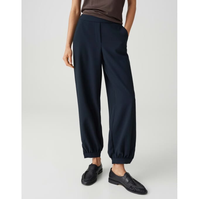 Wijd vallende broek met viscose, model 'Myha balloon'