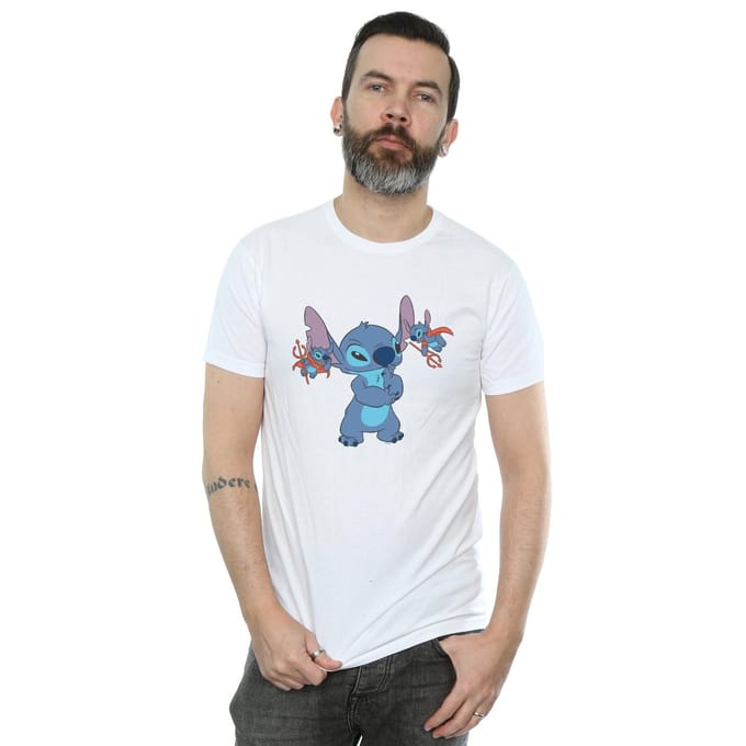 Disney Heren Lilo en Stitch Kleine Duivels T-shirt (Wit)