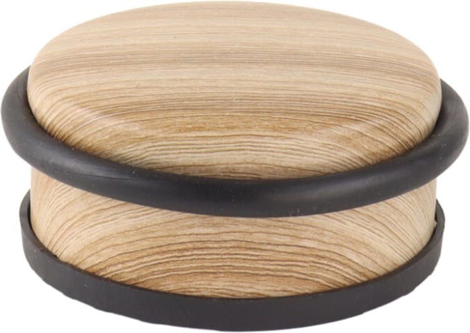 NORDIX Premium Deurstopper - Deurstoppers voor Binnen - Deurstop - Deurbuffer - 10.4x4.7cm - Houtlook - MADERA