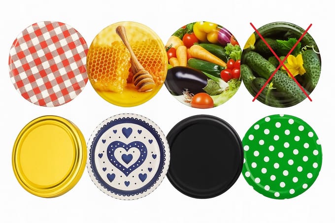 10x Deksel 82mm voor Potten - Diverse Decoraties - 6 Sluitingen