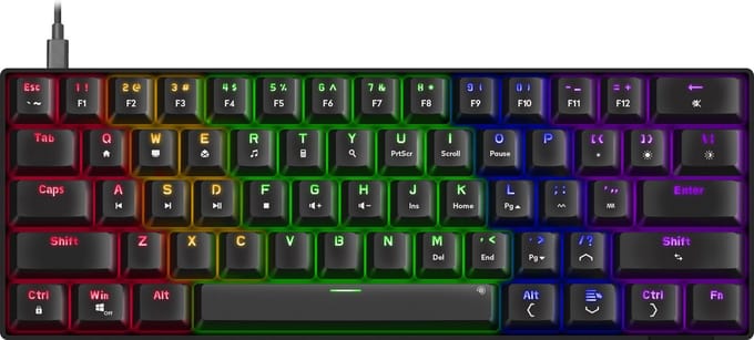 Speedlink ATMOS - Gaming Toetsenbord - RGB - Mechanisch - Compact - US Qwerty