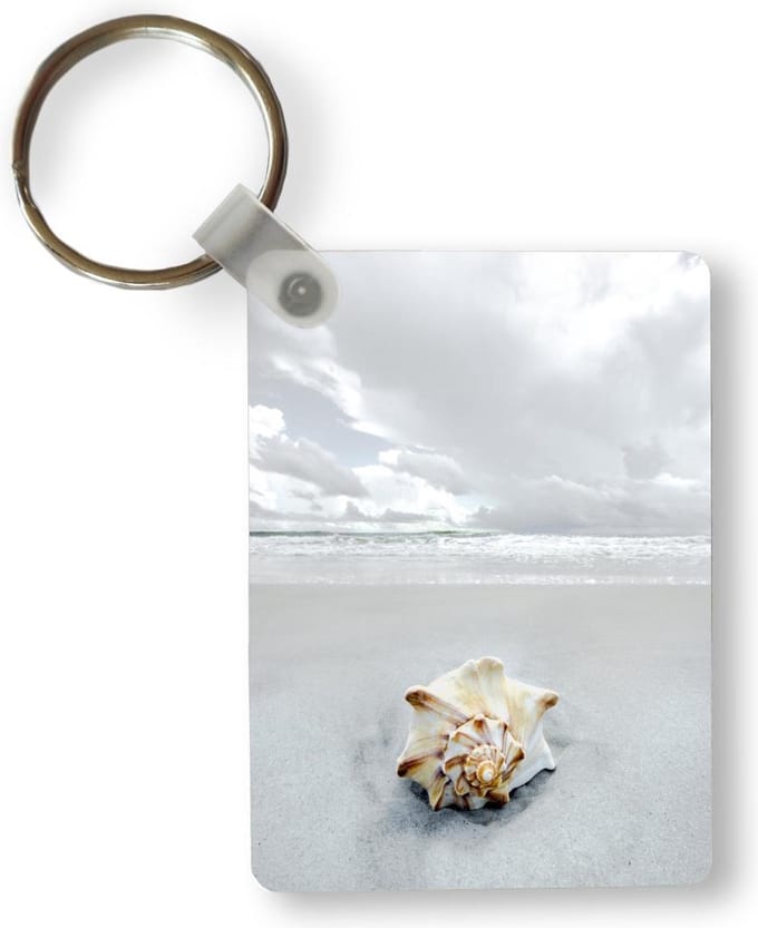Sleutelhanger - Schelp - Strand - Lucht - Uitdeelcadeautjes - Plastic