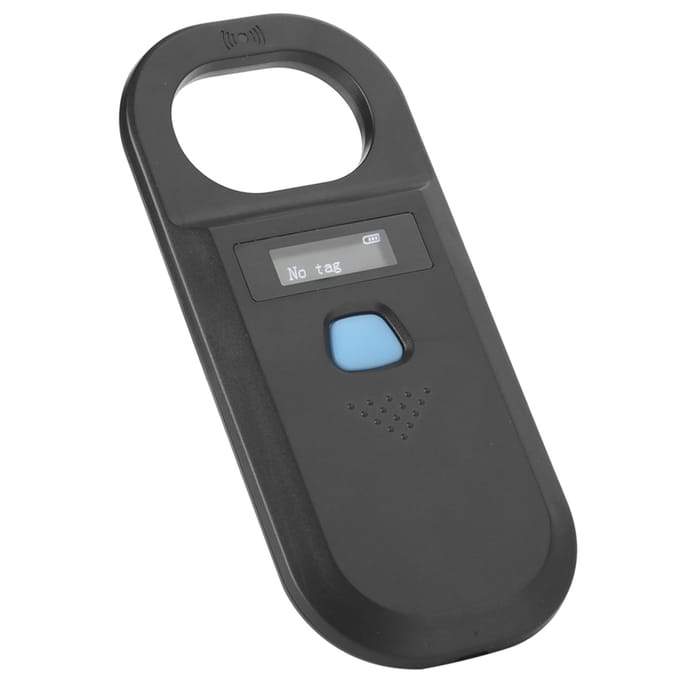Dieren Tag Reader Huisdierbenodigdheden Draagbare Chip Scanner OLED Scherm Handheld Hoge Helderheid(Zwart ) zwart
