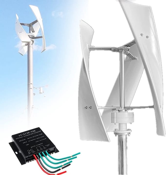 Verticale Windturbine - Windmolen Generator - Energie Opwekken - Kernloze PMG - 90x62cm Groot