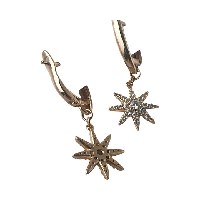 Twinkle Star Earrings Gold 18K