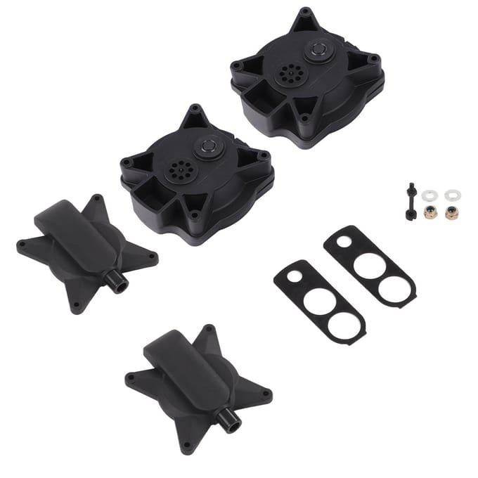 Complete Luchtpomp Membraan Revisie Reparatie Kit Vervanging voor Hiblow HP‑100 HP‑120 black
