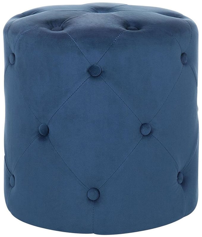 COROLLA - Poef - Donkerblauw - Fluweel