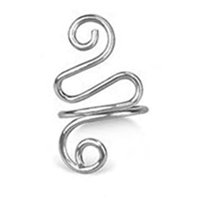 Haakspanning Ring Legering Verstelbaar Buigbaar Garen Spanning Controle Ring voor DIY Wit wit
