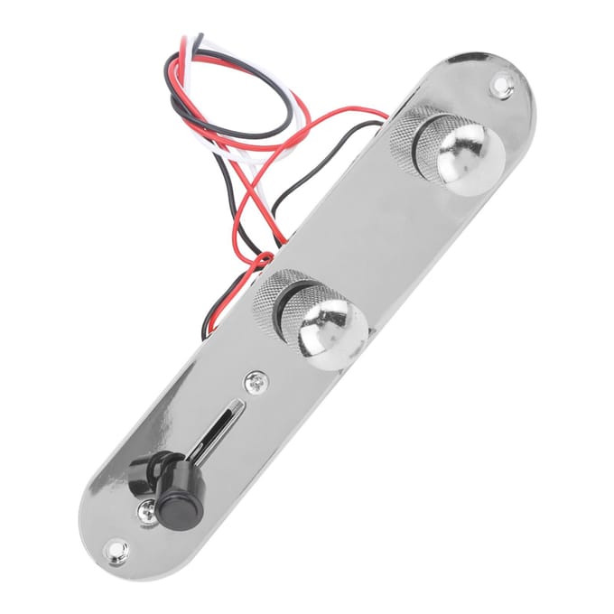 Plaque de contrôle de guitare Métal pour TL Chromé Précâblé Remplacement Accessoires Argent white