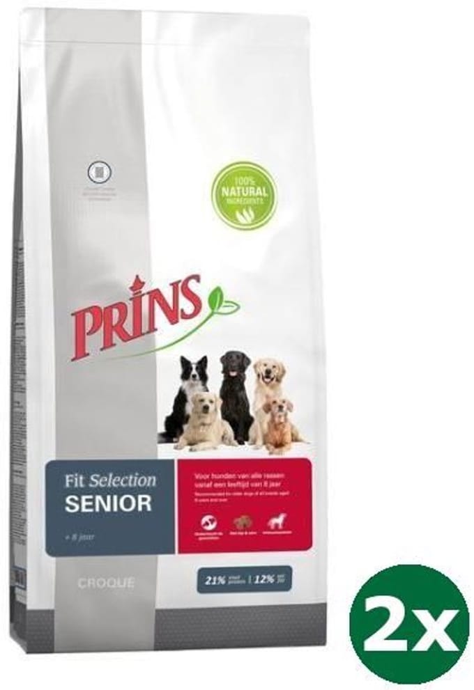 2x15 kg Prins fit selection senior hondenvoer