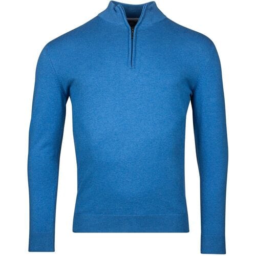 Baileys Trui Half Zip Single Knit Near Uni Color Bright Cobalt / male