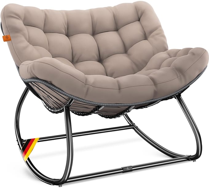 KESSER® Schommelstoel voor binnen en Buiten - Relaxfauteuil Weerbestendig