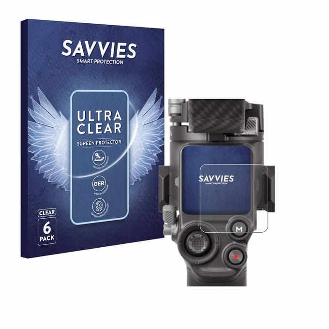 Savvies - Screenprotector voor DJI RS 4 - Folie Beschermfolie transparant 6 Stuks