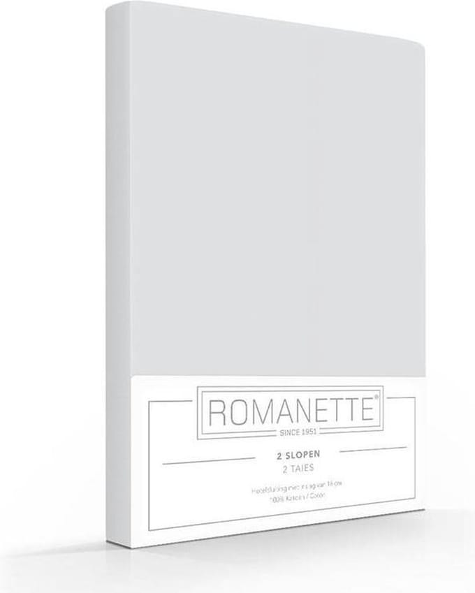 Romanette Slopen 100% Katoen Silver 100% Katoen Kussensloop 60x70