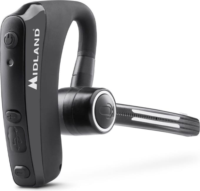 Midland Dual Bluetooth Headset C1521 met PTT voor handsfree communicatie