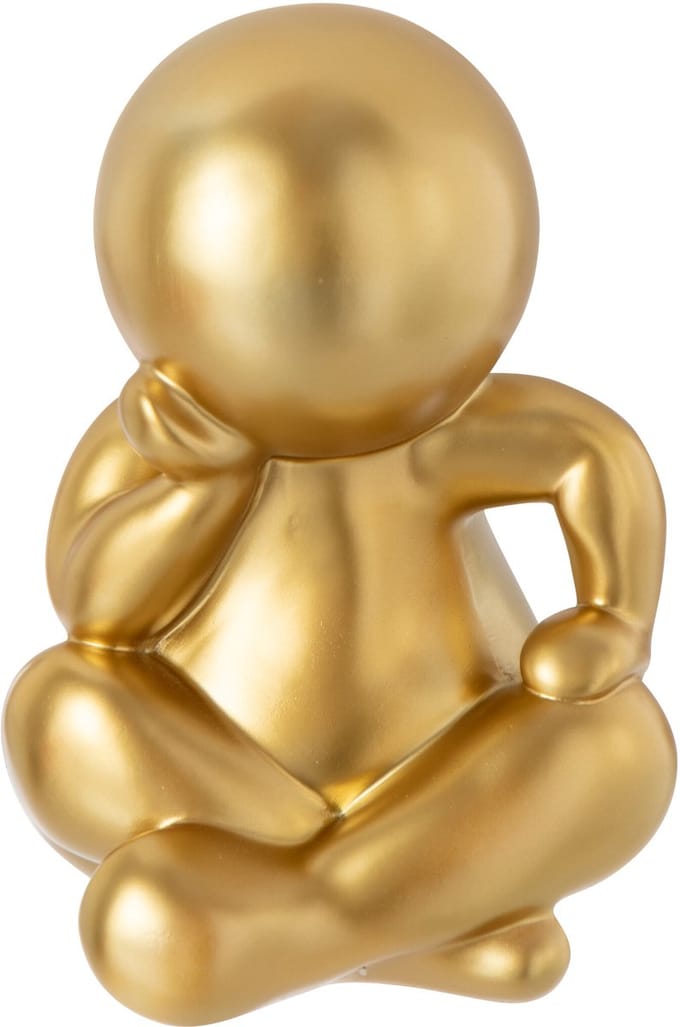 J-Line decoratie Marcel Zitting - polyresin - goud