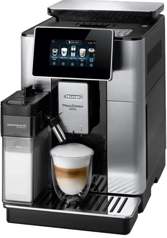 DeLonghi De'Longhi PrimaDonna Soul ECAM610.75.MB - automatic coffee machine with cappuccinatore - 19 bar - metal