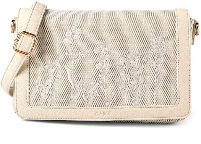 Gabor schoudertas Noelia Flap Bag Top Zip Mixed Beige crème