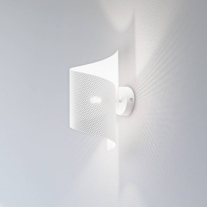 EMIBIG LIGHTING Wandlamp Spiral, wit, metaal, G9, 29 cm hoog