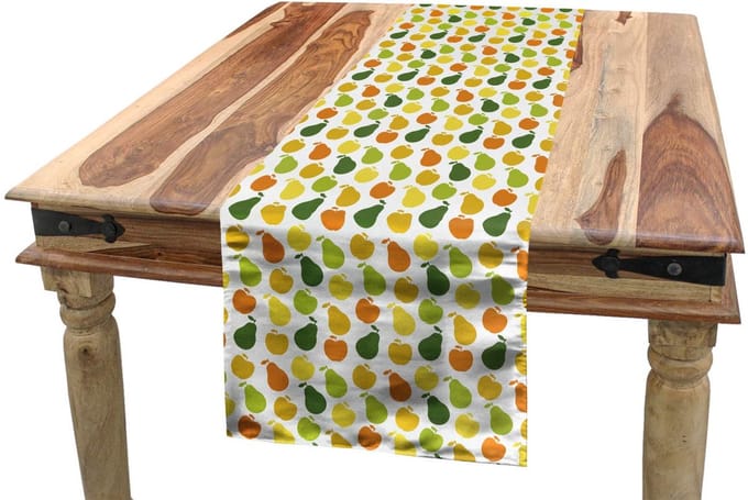 ABAKUHAUS Fruit-tafelloper – 40x180 cm – Polyester, digitaalafdruk