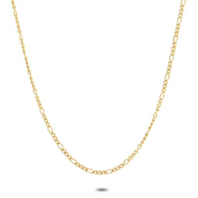 Twice As Nice Halsketting in edelstaal, figaro 2 mm 70cm