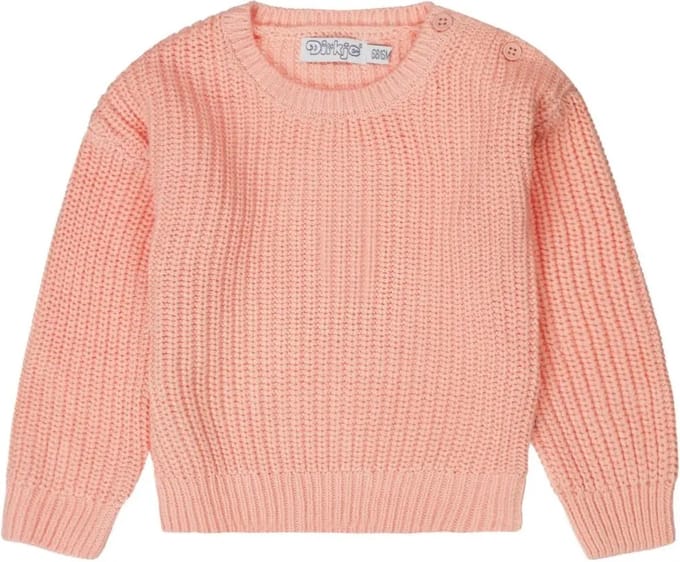Dirkje-Girls Pullover ls- Soft Pink - Maat 56