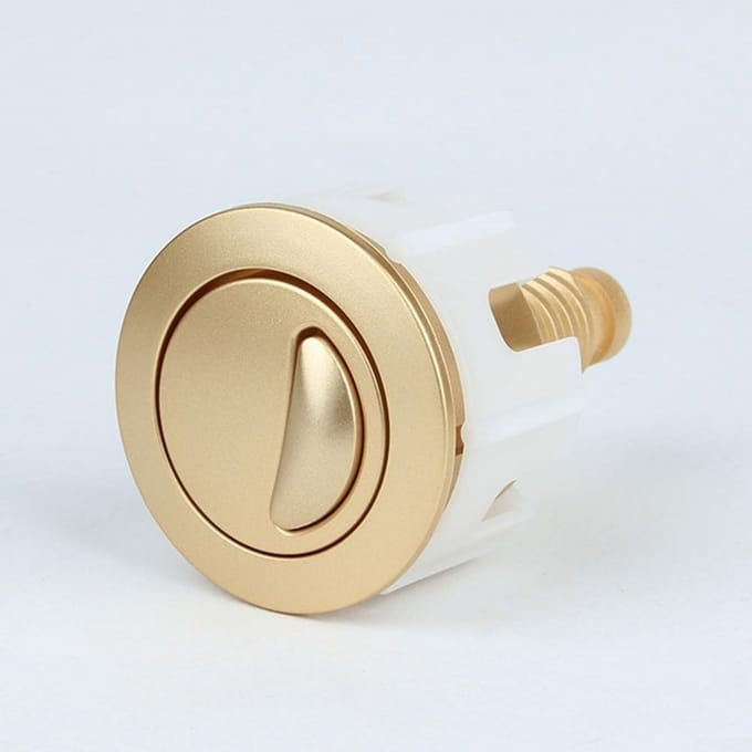 Toilet Spoelknop - Dubbele Knop - Water Besparen - Robuuste Constructie - 38-49mm - Goud