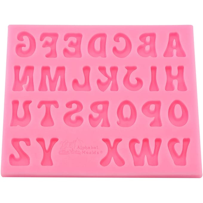 Letters Vorm Siliconen Cake Fondant Chocolade Vormen Decoratie Gereedschap(roze) roze
