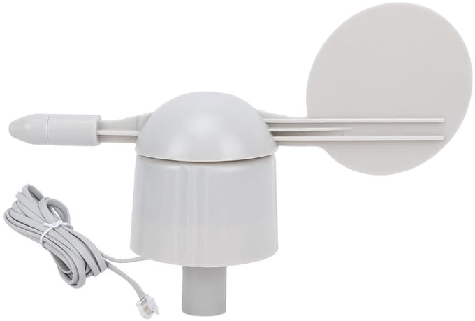 Windrichtingssensor - Weerstation Anemometer - Weersvoorspelling Buiten - RJ11 Interface - 20 x 13 x 6 cm - Zwart