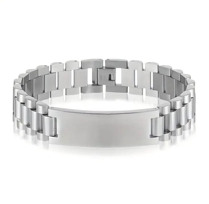 Mpariz - Dames en Herenarmband - Titanium - RVS - Zilver
