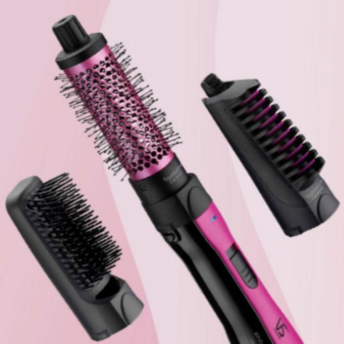 VIDAL SASSOON 3-in-1 borstel met föhn black