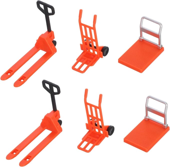 Mini Heftruck Speelgoed - Mini Handkar - Cognitieve Educatie - Realistisch Ontwerp - Compact Formaat - Rood
