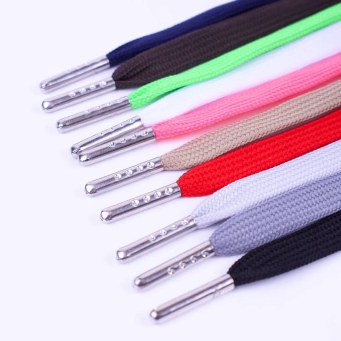 Platte Sneakerveters Rood - schoenveters 100cm