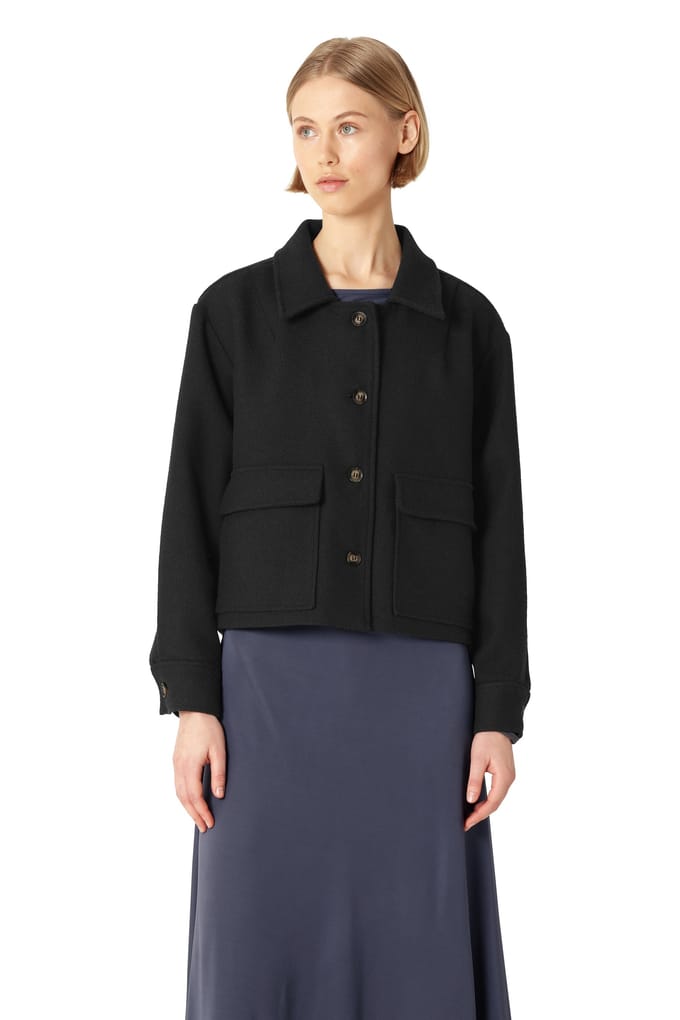ILSE JACOBSEN HORNBÆK Woolen01 2nd Layer Black Taglia: 36 | Giacche corte Outlet | Donna | Nero