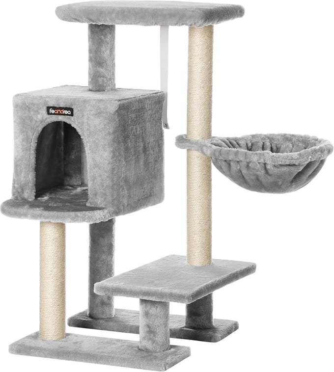 Soph & Tess Luxe Krabpaal - Kattenboom met Krabbord - Lichtgrijs