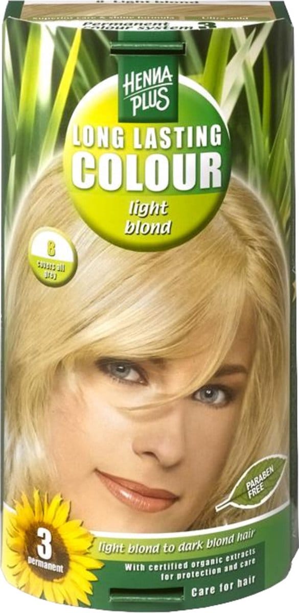 Henna Plus Long lasting colour 8 light blond 100 Milliliter