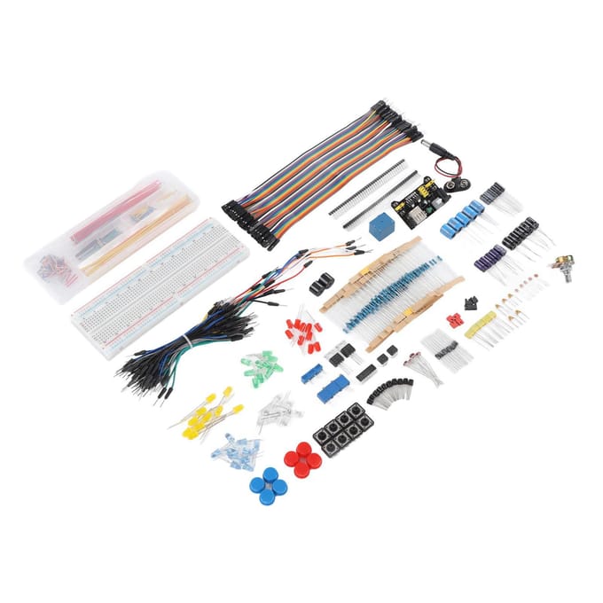 Kit d'assortiment de composants électroniques Module d'alimentation Résistance Condensateur Transistor Fils de connexion