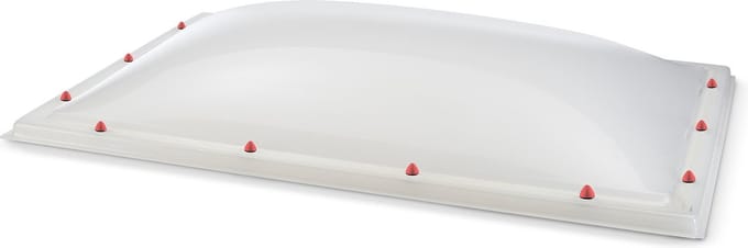 Skylux polycarbonaat lichtkoepel 3-wandig - opaal 0700 x 1000 mm
