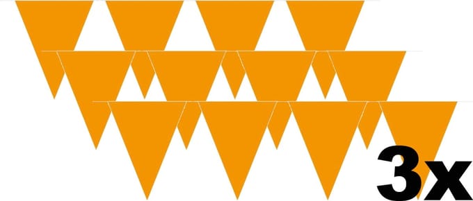 3 Stuks - Folat - Vlaggenlijn Oranje (3 x 10 meter)