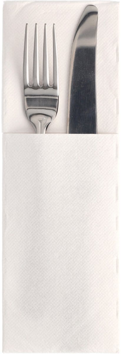 50 Servetten ROYAL Collection 48 cm x 30 cm grijs met bestekvouw