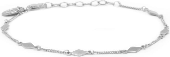 Karma - armband - 925 Sterling Zilver - Bracelet Diamond Shape - 18 CM