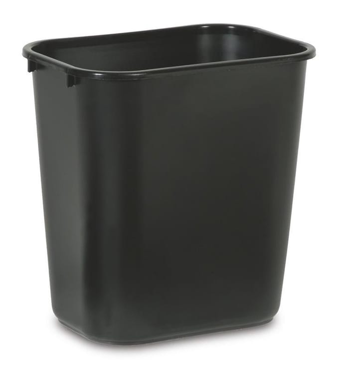 Rubbermaid kunststof papierbak 26,6 liter zwart