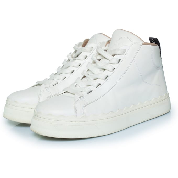 Chloe Lauren hoge sneakers in het wit