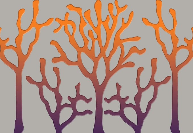 Fotobehang Tree Abstract Forest | XXXL - 416cm x 254cm | 130g/m2 Vlies