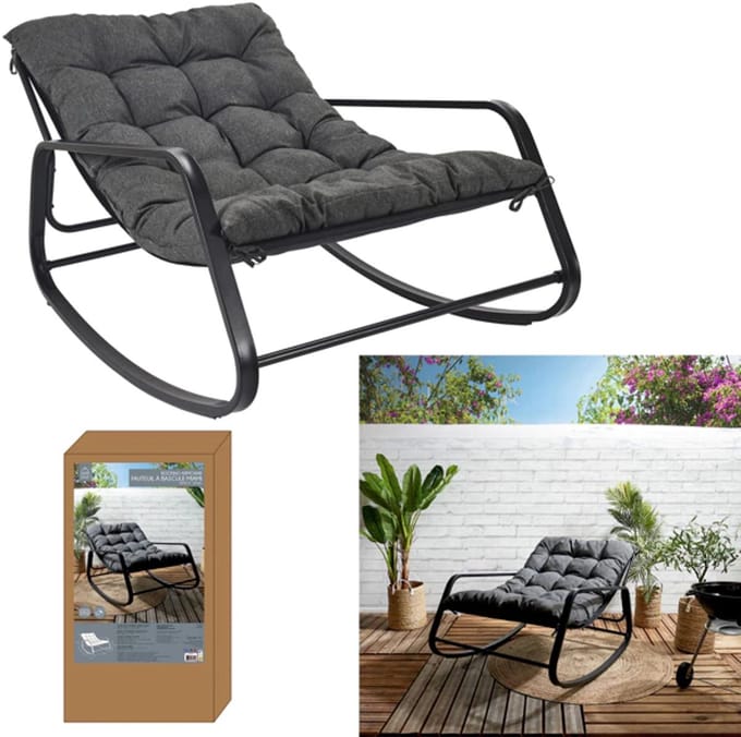miami schommelstoel - 92x130x69cm - zitmeubel voor buiten