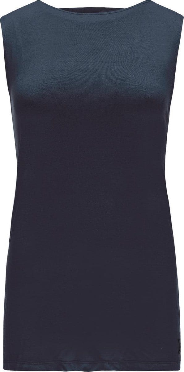 Re-Born Tanktop Elastiek Open Rug Dames - Navy - Maat M