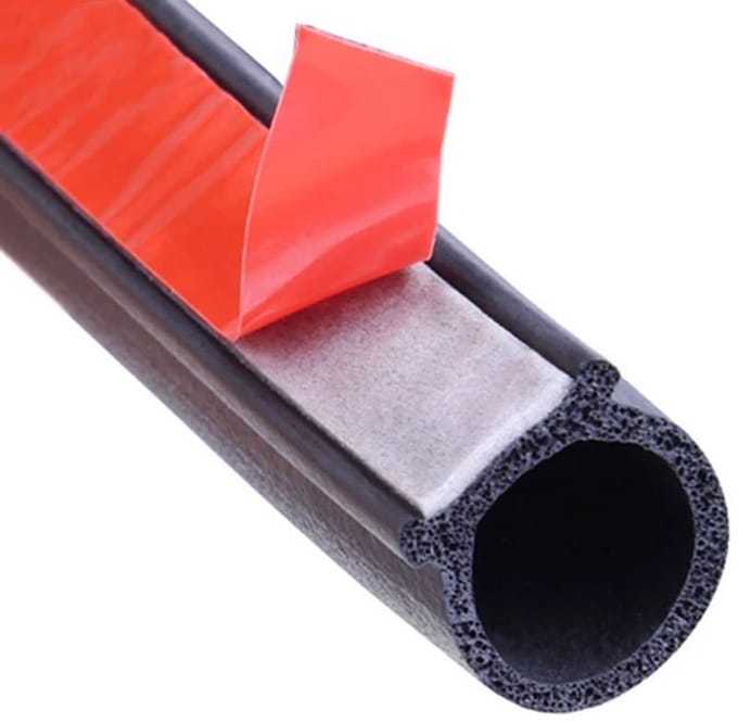 aladdien - Autodeurafdichting - Waterdicht - 6 Meter - Zelfklevend - D-vormig - Deurbescherming voor Auto - Rubberen Afdichtstrip