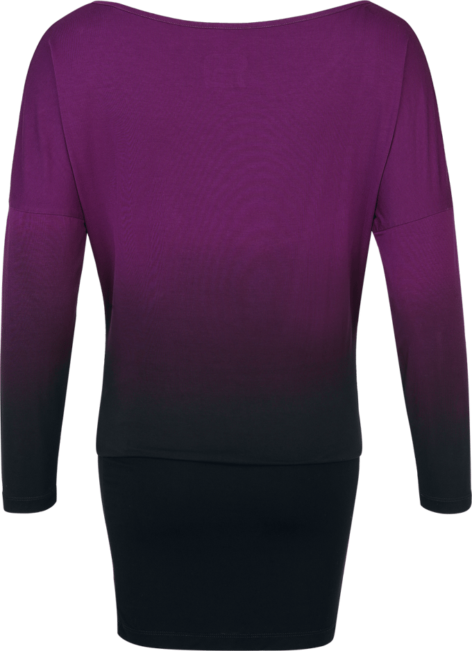 R.E.D. Rock-Engineered Design Zwart-paars kort jurkje met kleurverloop - Dames - M